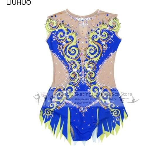 LIUHUO Rhythmic Gymnastics Leotards Artistic Gymnastics Leotards Womens Girls' Kids Leotard Spandex Dance Dress