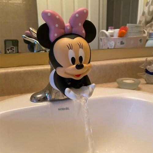 Disney Mickey Minnie Extender Cartoon Kids Toddler Sink Handle Baby Bathroom Faucet Extender Children Washing Hands Tool