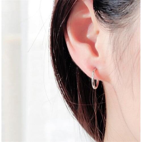 Punk Stainless Ear Clip Ring Vintage Piercing Body Jewelry Cartilage Earring Punk cool Titanium Steel Earrings Trendy Non-porou