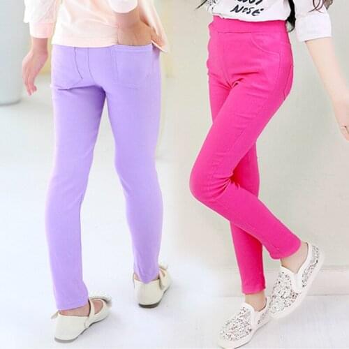 2019 Spring Childrens Wear Pants Candy - Colored Girls Tights Pencil Pants Children Wear Childrens Pants