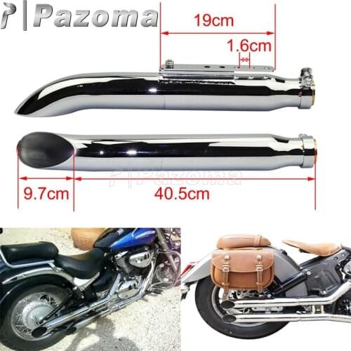 2x Motorcycle Exhaust Pipes Slash Cut Muffler Vintage Cafe Racer Silencer For Harley Chopper Bobber Road King CG125 GN125 SR400