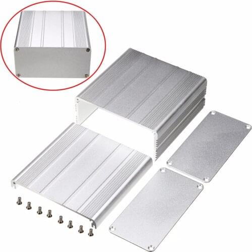 1pc Aluminum Enclosure Case Silver DIY Electronic Project PCB Instrument Box 100x100x50mm junction box terminal box