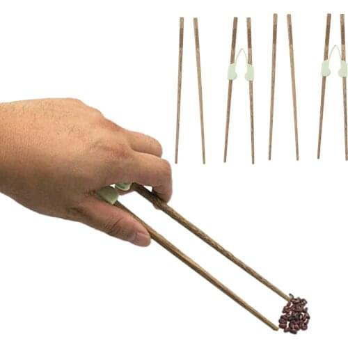 4 Pairs 25cm Chopsticks Anti-Slip Training Chopsticks + 2 Piece Helper, Individually Eating Aids for Elderly Adults or Children