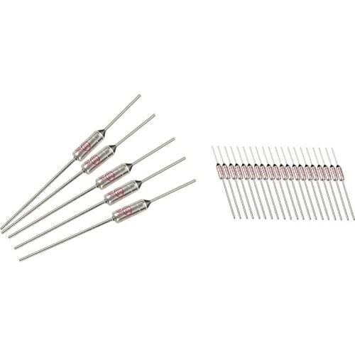 5 Pcs Circuit Cut Off TF 185 Celsius 250V 10A Temperature Thermal Fuses & 20 Pcs RY Series Metal 192 Celsius CNIM Hot