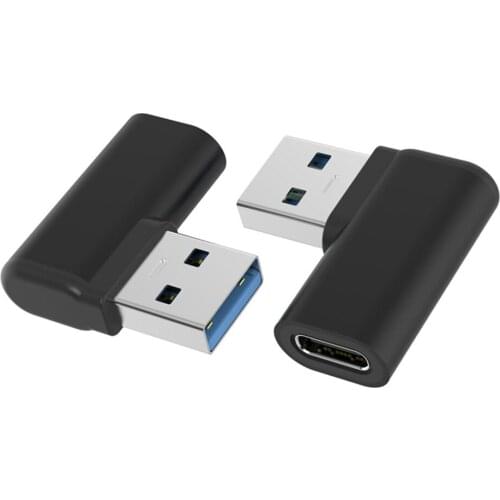 90 Degree Left angle USB 3.1 type-c OTG adapter USB 3.0 A male to USB C female adapter for Macbook laptop tablet
