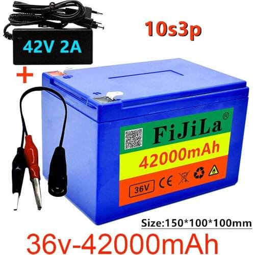36V 42Ah Battery ebike battery pack 10S3P 18650 Li-Ion Battery 600W High Power and Capacity 42V Motorcycle Scooter With Charger