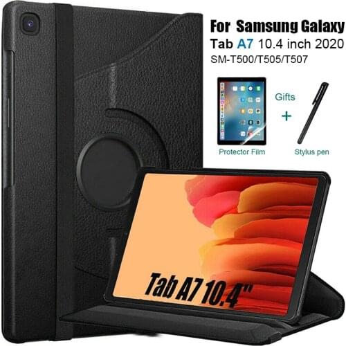 2020 New For Galaxy tab A7 10.4 SM-T500 SM-T505 Case Leather 360 Rotating Smart Stand Cover For tab A7 10.4 inch T500 T505 T5077