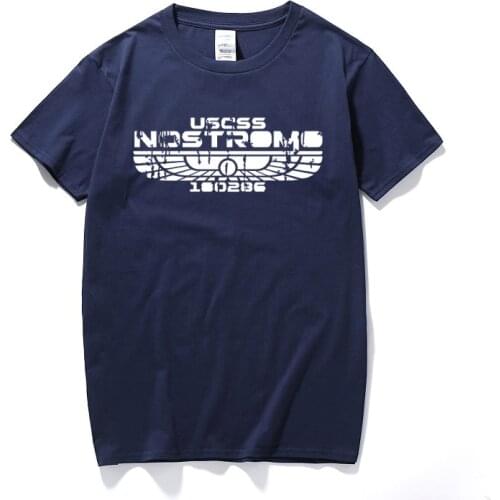 Mens U.S.C.S.S. Nostromo T-Shirt Alien Banter Funny Movie t shirt tops Casual Cotton short sleeve tshirt camisetas hombre