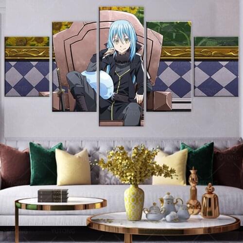 HD Canvas Print Anime Poster That Time I Got Reincarnated As A Slime Rimuru-Tempest Picture Wall Paintings for Bedroom Decor