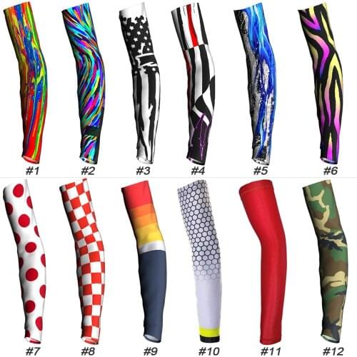 1 Pair Quality Cycling Arm Warmers Summer Sports MTB Bike Sleeve UV Protection Outdoor Breathable Basketball Bicycle Arm Sleeves