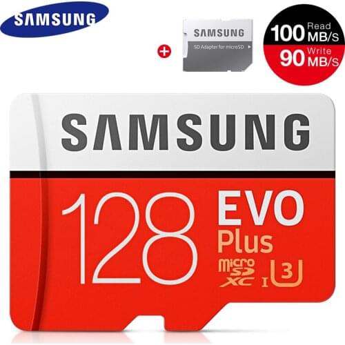 100% Original SAMSUNG EVO+ Plus 128G 100MB/S memory card 32G 64G 256G micro sd U1/U3 Class10 MicroSD for Smartphone Tablet PC
