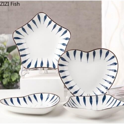 Heart-shaped Ceramic Tableware Western-style Dishes Main Course Steak Salad Plate Nordic Home Kitchen Decoration Dinner Plate