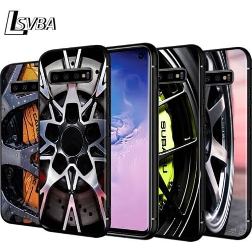 Sports car wheel For Samsung Galaxy Note 20 10 9 S10 Ultra S10E S9 S8 Plus A21S A51 A71 5G Black Phone Case