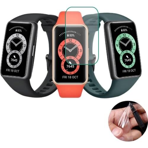 5pcs Soft TPU Clear Protective Film For Huawei Band 6 Smart Wristband Screen Protector Cover Band6 Smartband Protection
