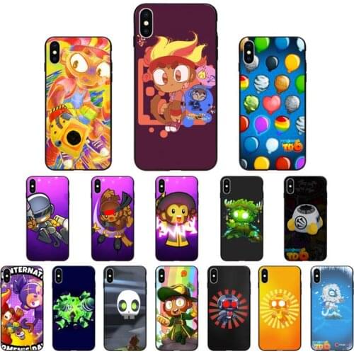Bloons Td 6 Phone Case For Iphone 13 12mini 11 Pro XS Max XR 7 8 Plus Black TPU Soft Cover