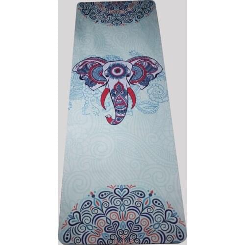 New Thickened 5mm natural rubber suede cloth printed non-slip yoga mat Soft and comfortable skin-friendly mat
