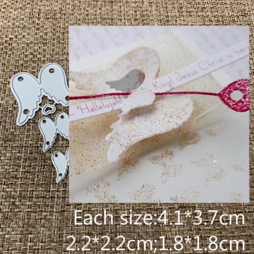 New Design Craft Metal Cutting Dies cut die Angel heart wings decoration crapbooking Album Paper Card Craft Embossing Die Cuts
