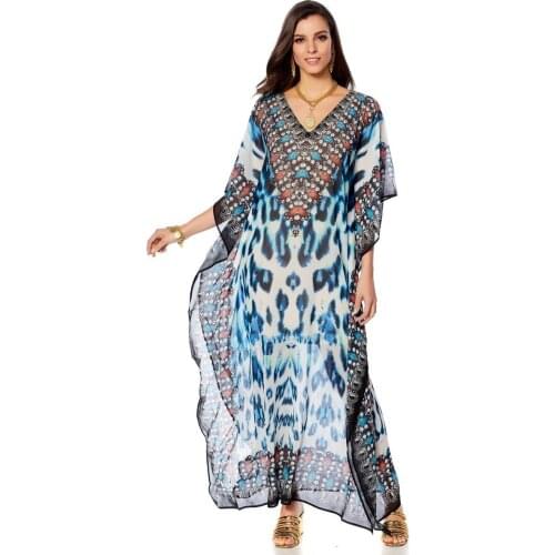 Kaftan Beach Chiffon Cover up Pareos de Playa Mujer 2021 Beach Wear Oversize Bikini Cover up Robe Plage Sarong Beach Tunic #Q906