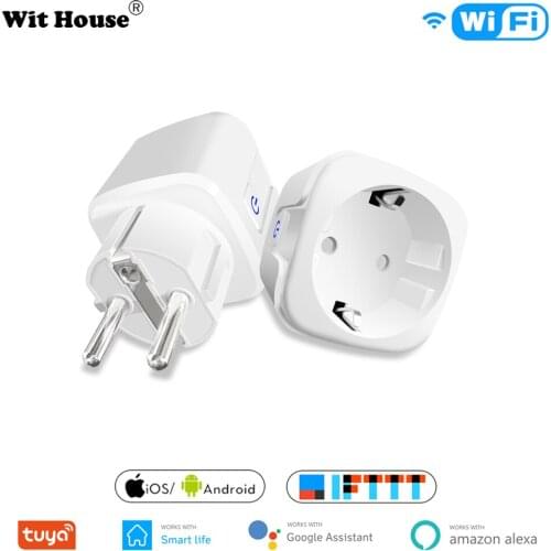 Smart Plug WiFi Socket EU 16A Power Monitor Timing Function Tuya SmartLife APP Control Works With Alexa Google Assistant