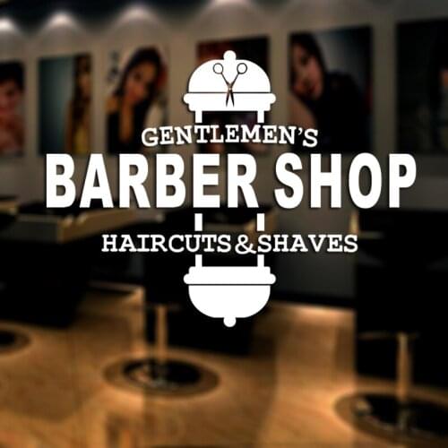 Barber Shop Sticker Customized Chop Bread Decal Posters Vinyl Wall Art Decor Windows Decoration Haircut Shavers Decals