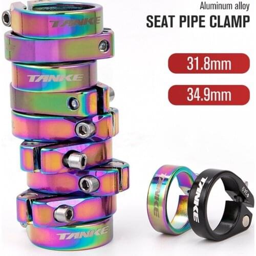 TANKE MTB Road Bike Seat Post Clamp 31.8/34.9mm MTB Aluminum Alloy Seatpost Clamp Bicycle Seatpost Clamps Cycling Part