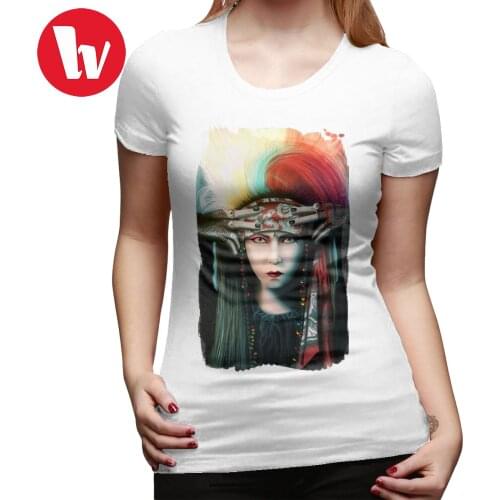 Visual Kei T-Shirt Visual Shock T Shirt Short Sleeve Printed Women tshirt O Neck Green Cotton Oversized Ladies Tee Shirt