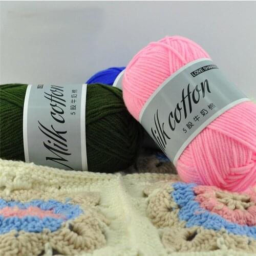 50g/ball Warmth Milk Cotton Baby Wool Yarn Sewing Hand Knitting Yarn Knit Blanket Yarn Hats Scarves Crochet Thread QW045
