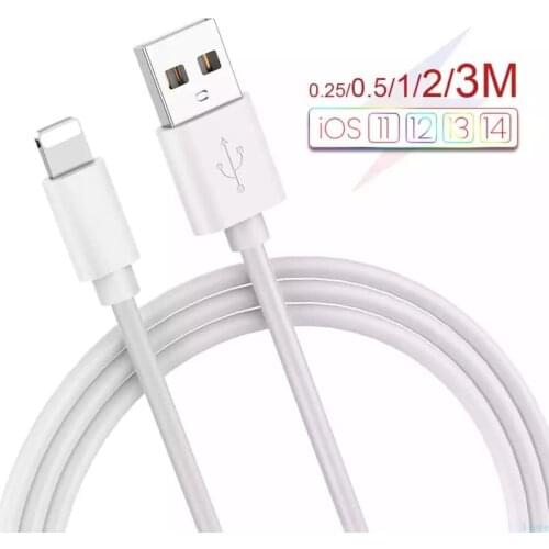 1PCS New TPE Charging Cable For iPhone SE 6 6S 6SPlus 7 8Plus X XR XS Max 11Pro 12 12Pro Data Sync 2.4A Fast Charging Line Cord