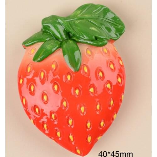 3D Magnet Fridge Paste Simulation Fruit Magnet Polyresin Strawberry Lemonade Peach Durian Banana Kitchen Home Decoration