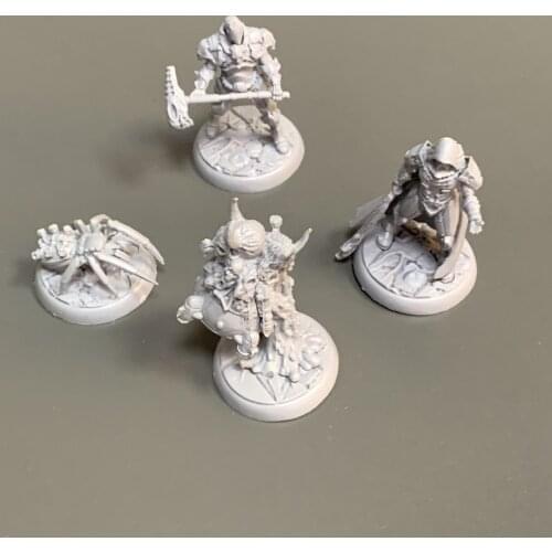 Lot 4PCS Sine Miniatures Tempore Hunter Guard Dark Seed Figures Model Game Toys Sci-fi Game