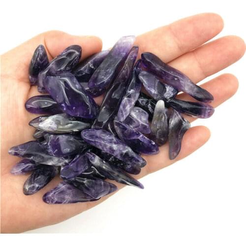 50g 20-40mm Natural Polished Amethyst Point Purple Quartz Wolf Teeth Wand Crystal Stones Natural Quartz Crystals