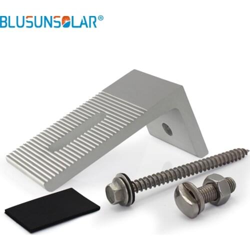 50sets hot selling L-type 100% Aluminum Solar Panel Roof Mounting Bracket Solar Stand for Carvan Roof