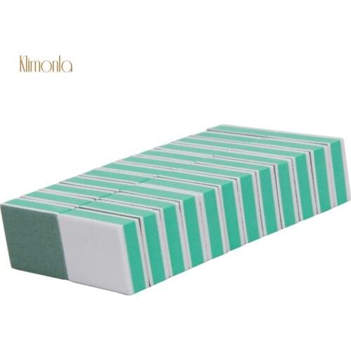 50pc Nail Art Buffer File Block 100/180 Green Mini Sponge Sanding Buffing Nail File Tools Lima A Ongle Manicure Accessory Tools