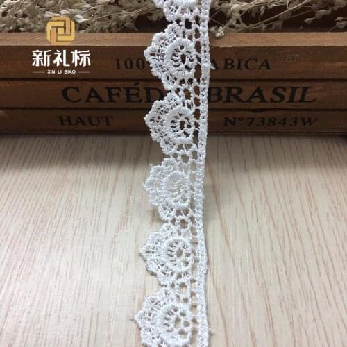 60Yards Embroidered Lace Trim Hair Braid DIY Craft Black White Fabric Lace Applique Ribbon For Sewing Accessories