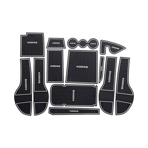 Auto anti-slip cup holder mat non slip door gate pad for skoda KODIAQ