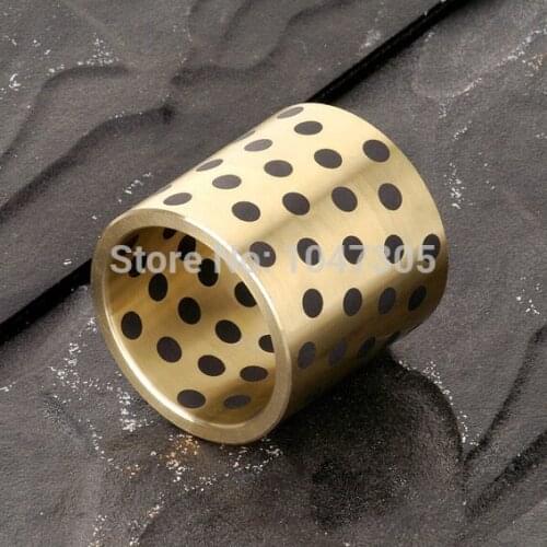 JDB 081210 oilless impregnated graphite brass bushing straight copper type, solid self lubricant Embedded bronze Bearing bush
