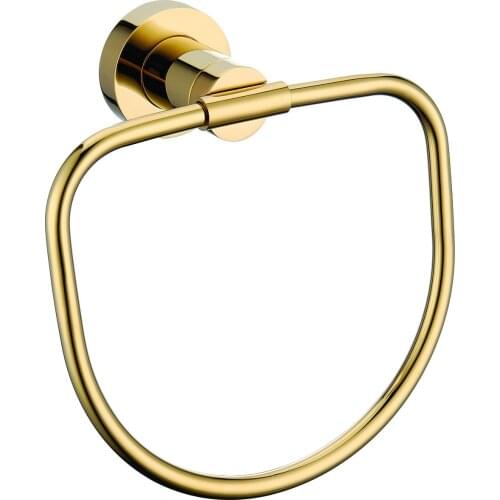 FREE SHIPPING NEW design gold pvd Round towel ring