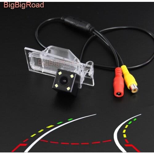 BigBigRoad Car Intelligent Dynamic Tracks Rear View Backup CCD Camera For FIAT freemont Viaggo ottimo Night Vision Waterproof