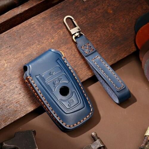 Genuine Leather Car Key Case Key Cover For BMW F15 F16 f30 F34 f10 F07 F20 F15 F16 F18 F48 F39 520 G11 X1 X3 X4 X5 X6 M3 M4