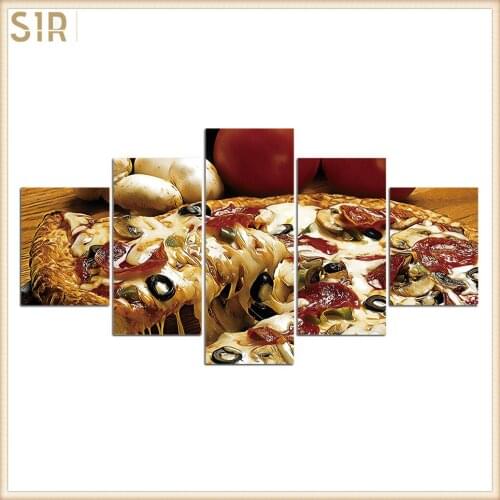 Food Restaurant Hotel Decoration Wall Art HD Five Poster Printing Oil Painting Home Mural Delicious Poster For Dining Room Decor