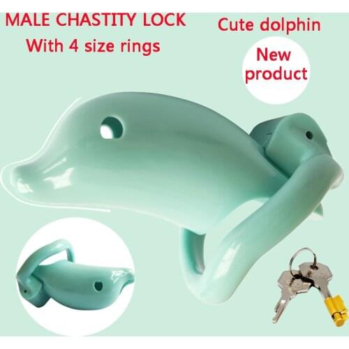 FRRK Adult Sex Toys Rings Penis Chastity Cage Cock Ring Men Penis Lock With 4 Rings Chastity Device Bondage Restraint SM Sex-Toy