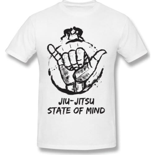 BJJ Tee Shirt Brazilian Jiu Jitsu State Of Mind T Shirt Graphic Print For Man Big Size T-Shirt 2019 New Arrival