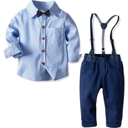 Baby Boy Clothing Sets Infants Newborn Boy Clothes Shorts Sleeve Tops+Overalls 2PCS Outfits Summer Clothing