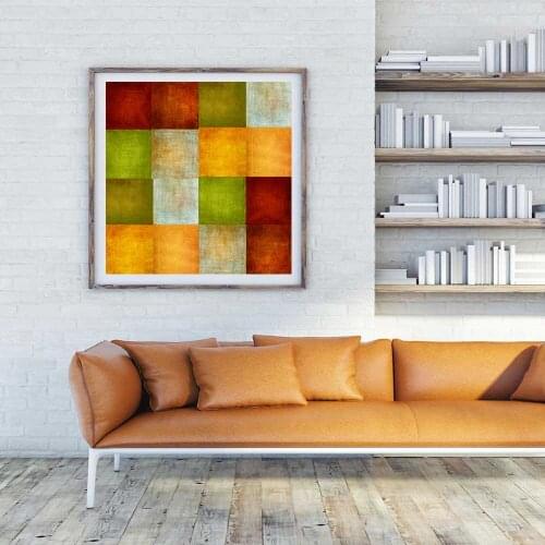 The Beauty Of Colorful Square Different Pictures Living Room Wall Art Decor No Frame Poster Oil Painting Decoration