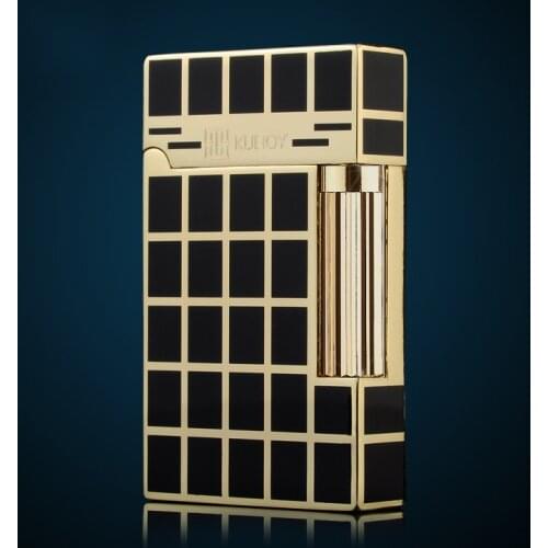 KUBOY Metallic Steel Acoustic Lighter Open Cover Pop-pop Inflatable Butane Grinding Wheel Flint Ignition Smoking Accessories