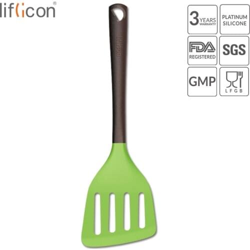 Liflicon Silicone Slotted Turners Spatula pot shovel cooking spatula fried shovel flexible silicone frying pan turner spatula