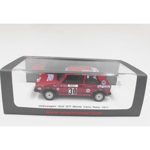 SPARK car 1:43 1977 VOLKS WAGEN GOLF GTI MONTE CARLO Rally Collection resin Die-cast Simulation Model Cars Toys