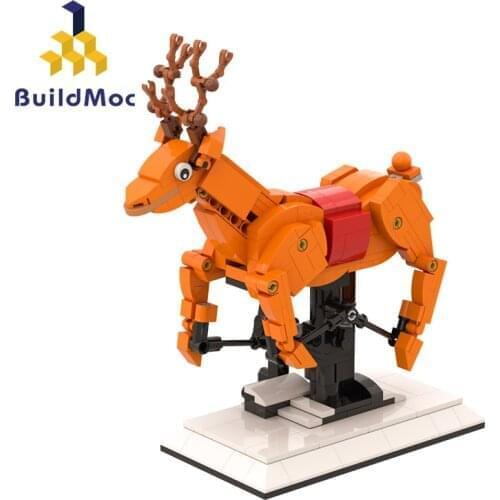 Christmas deer Model Micro Bricks Building Block Toys Mini Blocks Educational Figure Bricks Tiny Particles Assembling