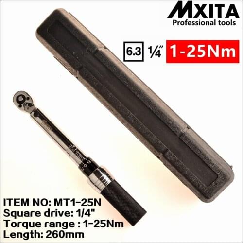 MXITA 1/4 inch 1-25Nm Adjustable torque wrench Bicycle bike tools bike repair spanner hand tools