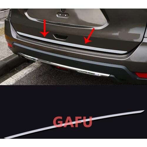 Stainless Steel Back Door Tailgate Trim Sticker For Nissan XTrail T32 Car Accessories 2016 2019 2020 2021 2017 2015 2014